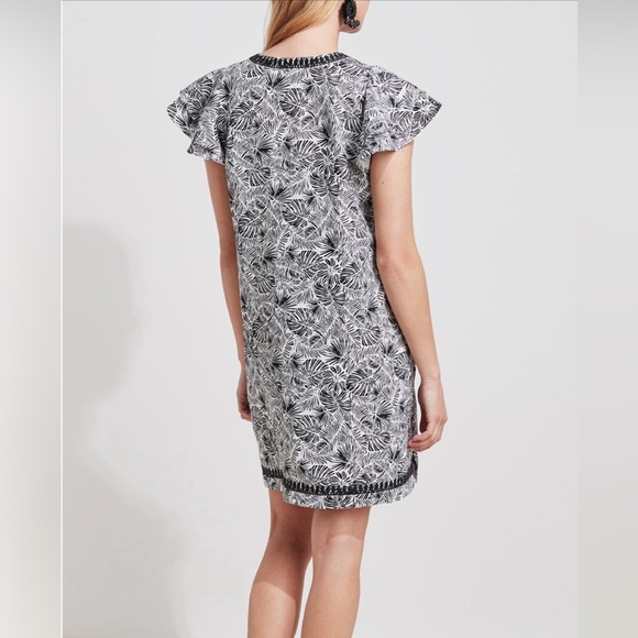 Vineyard Vines Palm Leaves Linen Shift Dress size XS - Picture 3 of 6